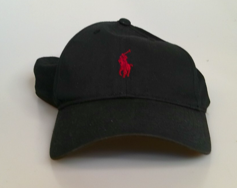 Ralph Lauren Polo Cappello Berretto Strap Back Nero Rosso Pony Regolabile Baseball Uomo