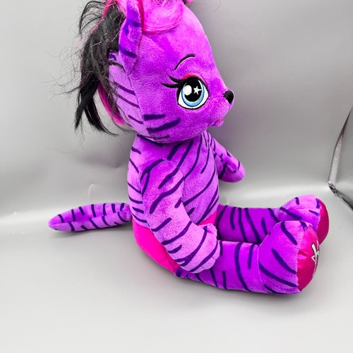 Build-A-Bear BAB Honey Girls HG Teegan Purple Star 21” Plush Doll Tiger Cat - Picture 3 of 17