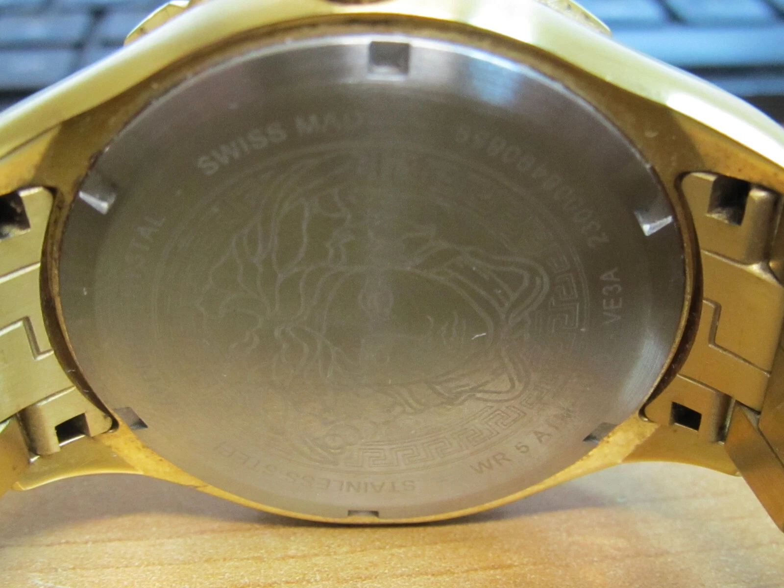 Orologio Uomo Versace VE3A00820 Hellenyium Acciaio Inox Oro Nero