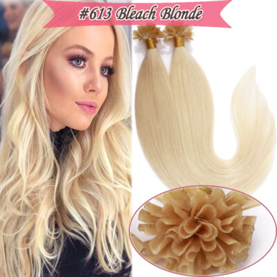 Thick 300S 1g Keratin Nail U Tip Real Human Hair Extensions Pre Bonded Full Head