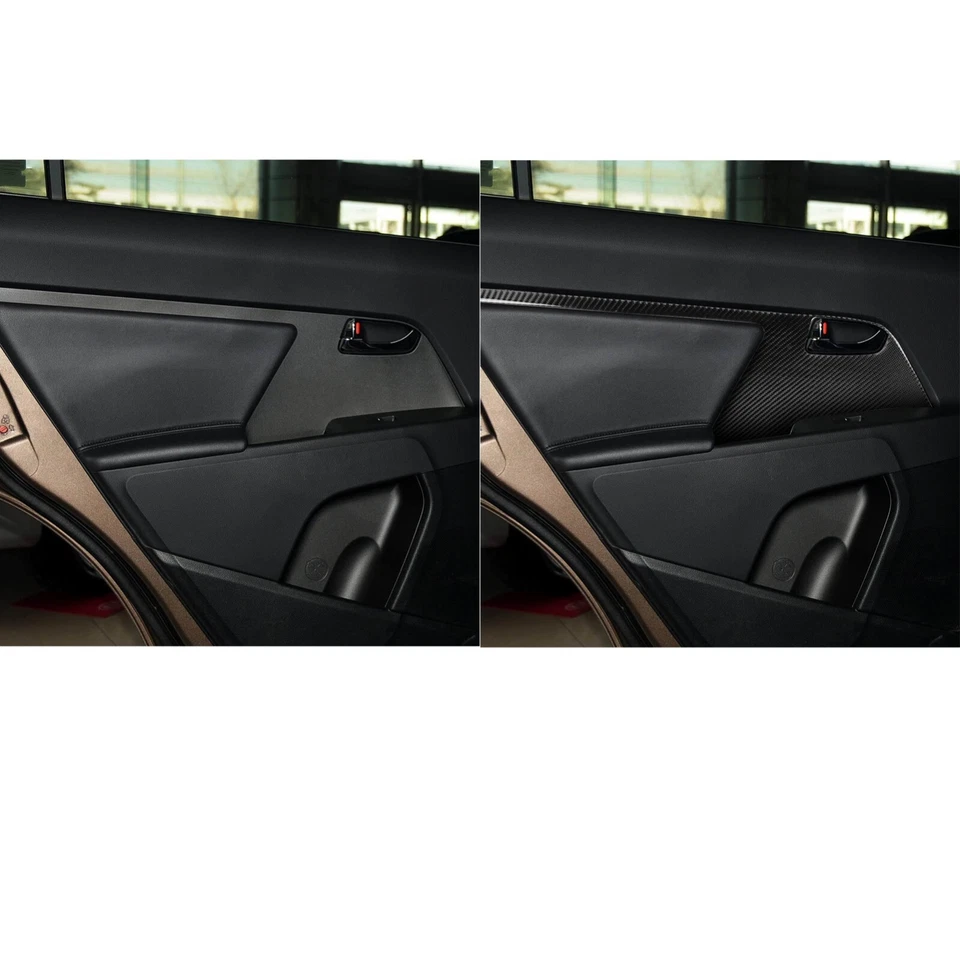 Real Carbon Fiber Interior Rear Door Panel Cover For Kia Sportage R GL 2011-2016 - Изображение 4 из 4