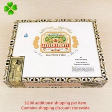 Arturo Fuente Churchill Empty Wood Cigar Box 10" x 7.75" x 2"