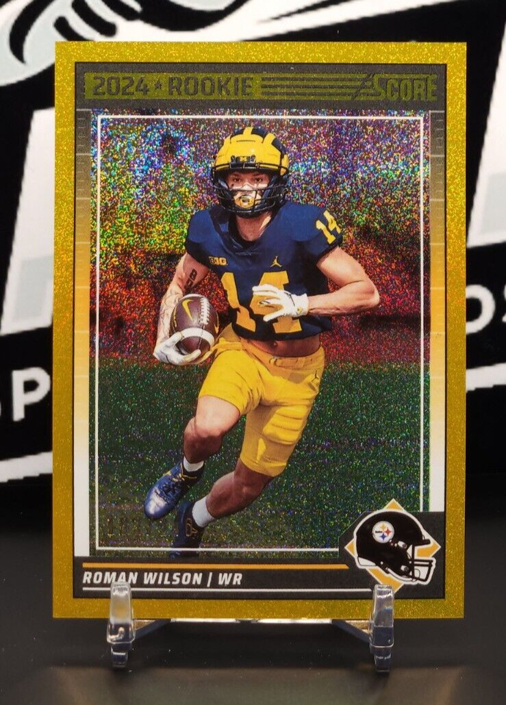 Roman Wilson /240 (RC) 2024 Score - Rookies Gold Dots #360 PITTSBURGH STEELERS