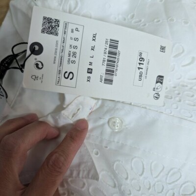 ZARA NEW OPENWORK EMBROIDERED SHIRT DRESS NO BELT WHITE XS S M L Measurements | eBay ZARA NEW OPENWORK EMBROIDERED SHIRT DRESS NO BELT WHITE XS S M L Measurements | eBay