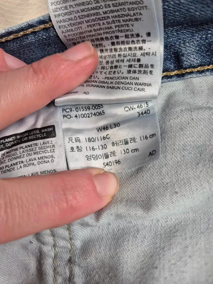 Levi's 559 Jeans Women's Blue Denim W46 L30 Cotton 2015 Straight - Image 3 of 4