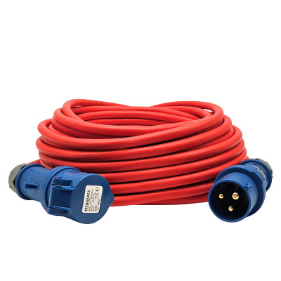 CEE Camping Wohnmobil Womo Kabel 3x1,5mm²/3x2,5mm² H07RN-F Caravan 5-50m in rot
