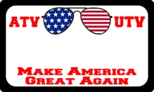 CUSTOM Wisconsin ATV UTV Printed Plate Aluminum Make America Great Again MAGA