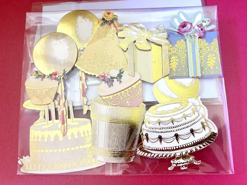 Anna Griffin's Birthday 3D Sentiments & Gold Foil Embellishments + More 40 PCS + - Picture 6 of 11