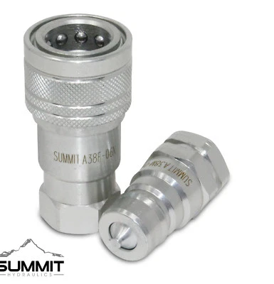SUMMIT HYDRAULICS 3/8″ NPT ISO 7241-A Quick Disconnect Hydraulic Coupler Set