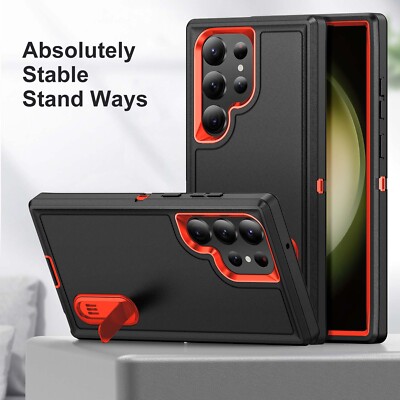 For Samsung Galaxy S24 Ultra S22 Plus S23 Heavy Shockproof Phone Back Hard Case