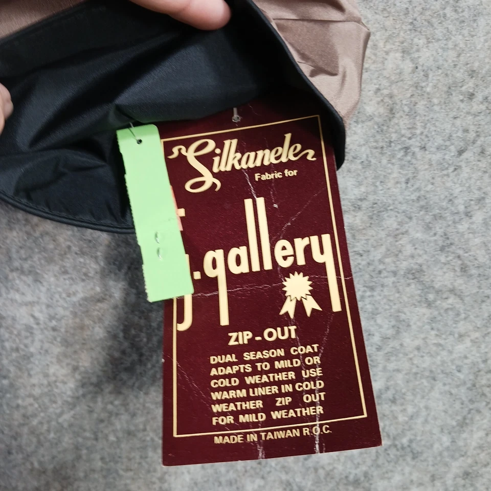 Gabardina J Gallery para mujer talla 12 forrada marrón pesado años 90 nueva stock antiguo vintage Foto 4 de 4