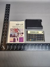 Vintage HP 12C Financial Calculator w Original Case Manual Made In USA 1980  s