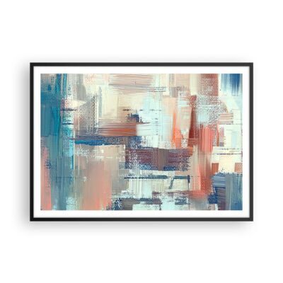 Poster ARTTOR 40x40cm – Tableau Abstrait Minimaliste, Effet Brillant