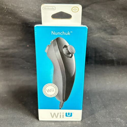 Nintendo Wii U Black Nunchuk New in Box - Afbeelding 1 van 1