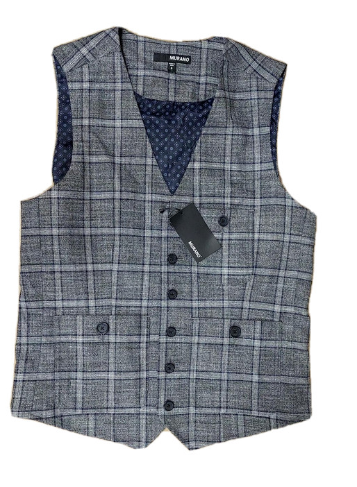 7950 Муранский клетчатый жилет из полиэстера и вискозы темно-серого цвета размер S 6590₽