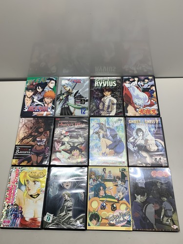 Anime Movie Lot Of 12 Dvds Bleach Get Backers Infinite Ryvius Hiwous Comic Party