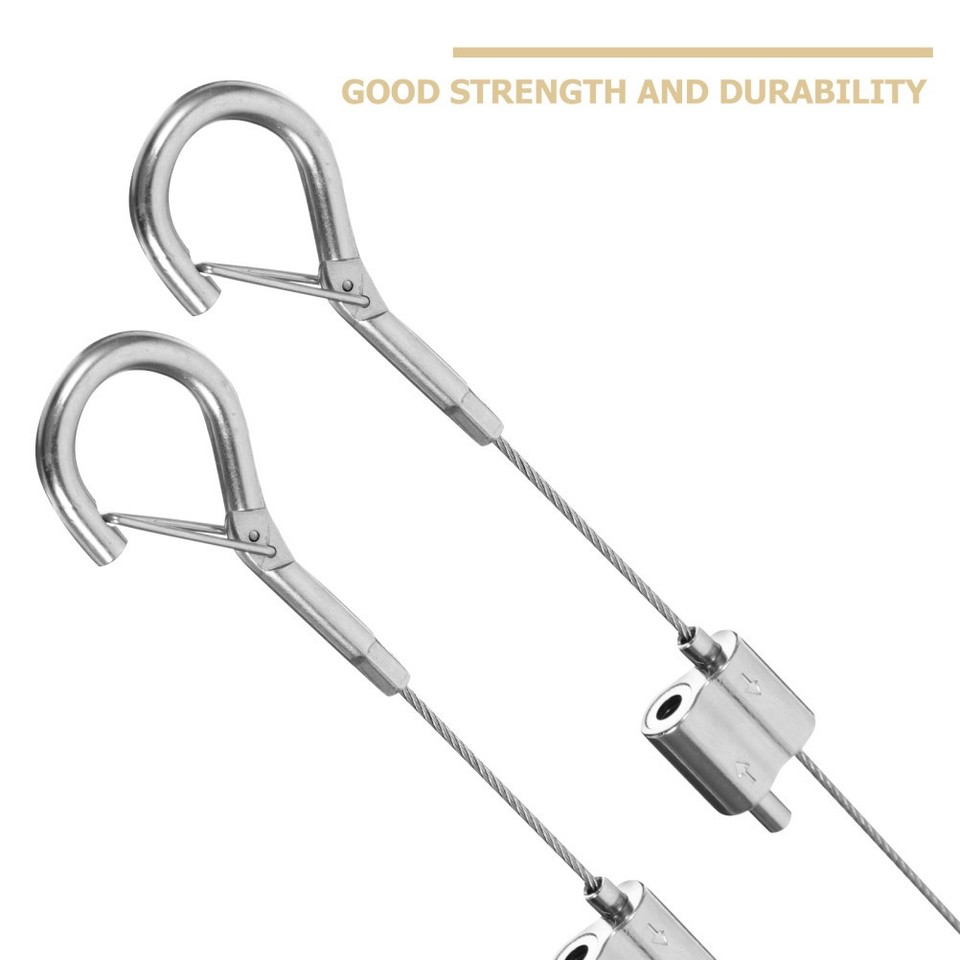 Silver Stainless Steel Picture Rail Hanging System with Hooks for ...