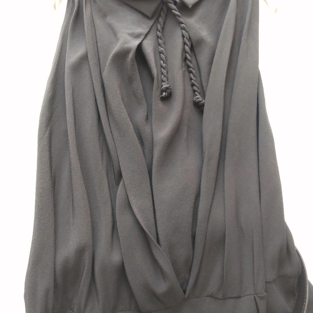 FENDI Silk Sleeveless Long Dress Black Size L Belt Detail Occasion Used From Jp thumbnail 14