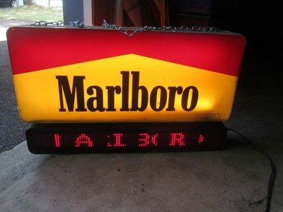 マルボロ　ディスプレイ Vintage Marlboro LED Scrolling Marque Sign 28” X 18” Hanging | eBay