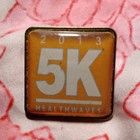 2013 HealthWaves 5K Square Lapel/Tack Pin Orange Collectible Pinback Pin — photo 2