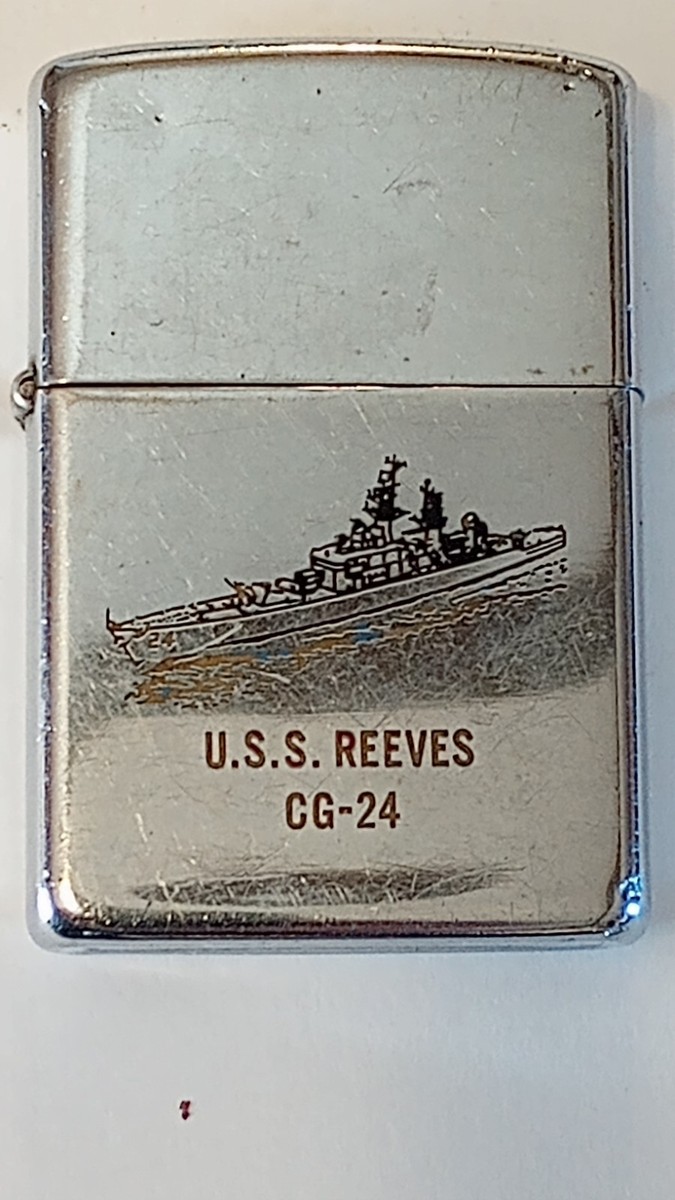 Zippo USS Reeves CG-24 Military Collectible Lighter Silver 