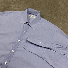 Turnbull & Asser Mens 16 41 Blue Check Made England Dress Shirt French Cuff
