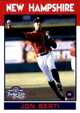 2016 New Hampshire Fisher Cats Grandstand #4 Jon Berti Troy Michigan MI Card