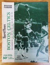 BOSTON CELTICS vs PHILADELPHIA 76ers March 28 1969 Program BILL RUSSELL Playoffs