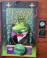 WINKING LIZARD TAVERN Menu & 2 Matchbooks~Award Winning Ribs Wings~Ohio VINTAGE