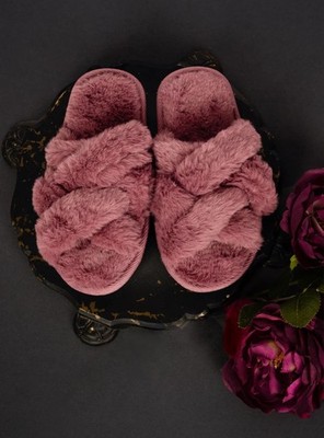 Girl's Joyfolie Mauve Slipper Size 3/4 Youth NWOT Never Worn