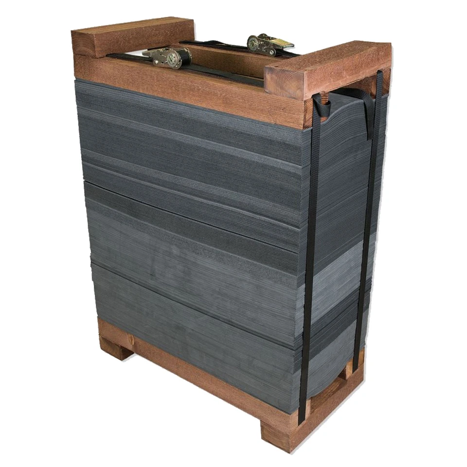 AVALON Lamellen-Schaumscheibe mit Holzrahmen - 60x60x30 cm - Zielscheibe