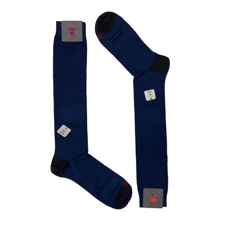 Men's Long Socks Red 64644G Lake With Gray Details One Size