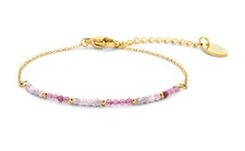 Armband Edelstahl 18k Gold Opale Turmaline 2,...