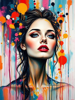 Foto A4 Portrait Frau Beauty Kunstportrait Poster Kunstdruck (4437)