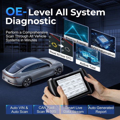 XTOOL IP819 Bidirectional Scanner Full System Diagnostic ECU Coding KEY Program - Picture 7 of 12