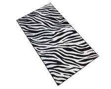 Zebra Print Rug Black White Modern Animal Stripe Floor Mat Room Decor