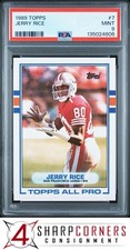 1989 TOPPS ALL PRO 7 JERRY RICE 49ERS HOF PSA 9