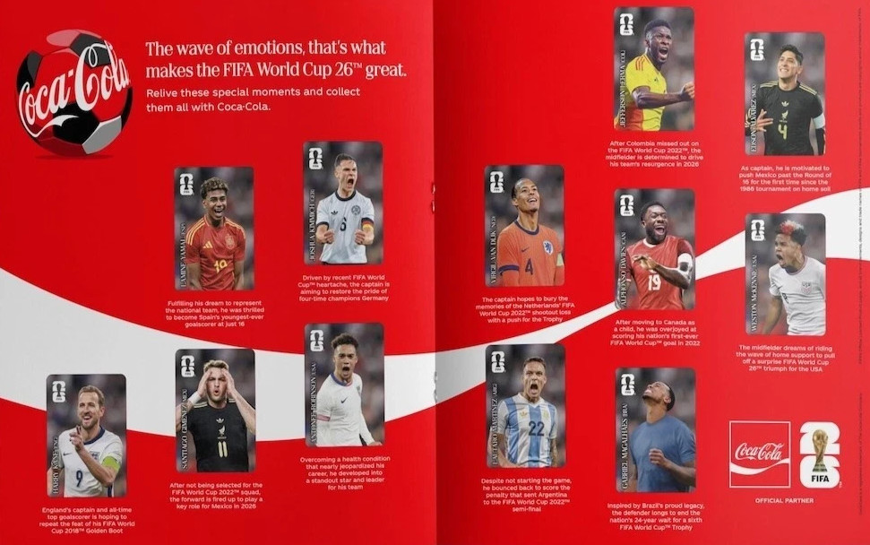 Panini FIFA World Cup 2026 Stickers - Coca Cola Edition USA CAN - #CC1 - #CC12 2