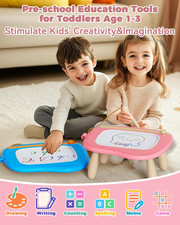 Magnetic Drawing Board, Toddler Girl Toys for 1-2 Year Old, Large Doodle Boar...