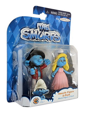 THE SMURFS SMURFETTE & PAINTER SMURF ACTION FIGURE 2-PACK MOSC
