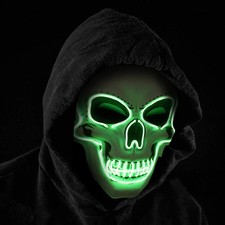 Halloween Mask LED Light up Costumes Scary Mask for Party Supplies Favor