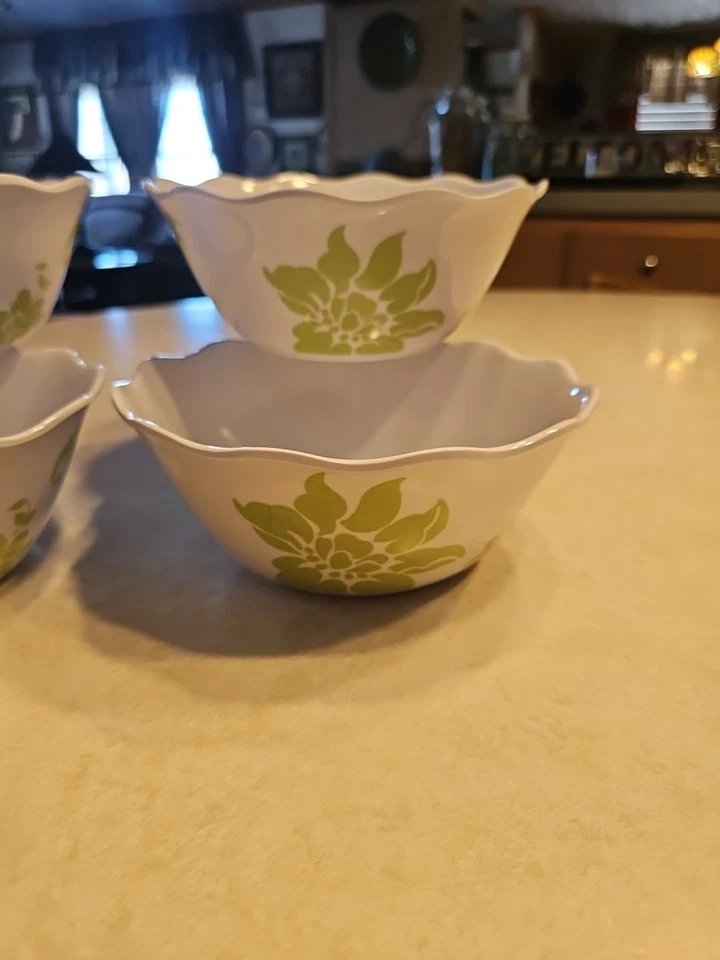 Juego de 4 cuencos Better Homes & Gardens Green Citris Garden de 6,25" de diámetro Foto 3 de 4