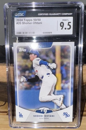 2024 Topps Baseball Card Shohei Ohtani 50/50 #20 CGC 9.5