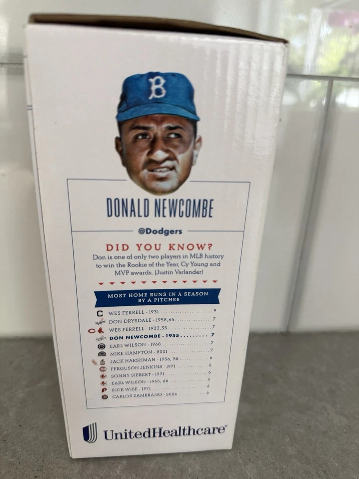 Don Newcombe Bobblehead 2016 Brooklyn Dodgers #36 MLB LA Dodgers NEW In Box - Image 4 of 4