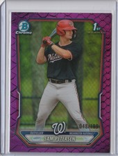 2026 Bowman SAM PETERSEN Washington Nationals REPTILIAN FUCHSIA REFRACTOR /199