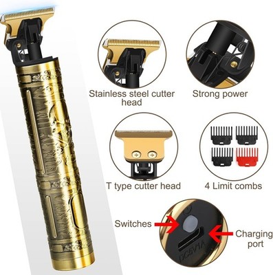 Cordless Hair Trimmer for Men   Professional Beard & Hair Clipper for Sharp Cuts