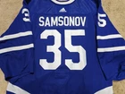 ILYA SAMSONOV 23'24 Toronto Maple Leafs Photomatched PO Game Worn Hockey Jersey