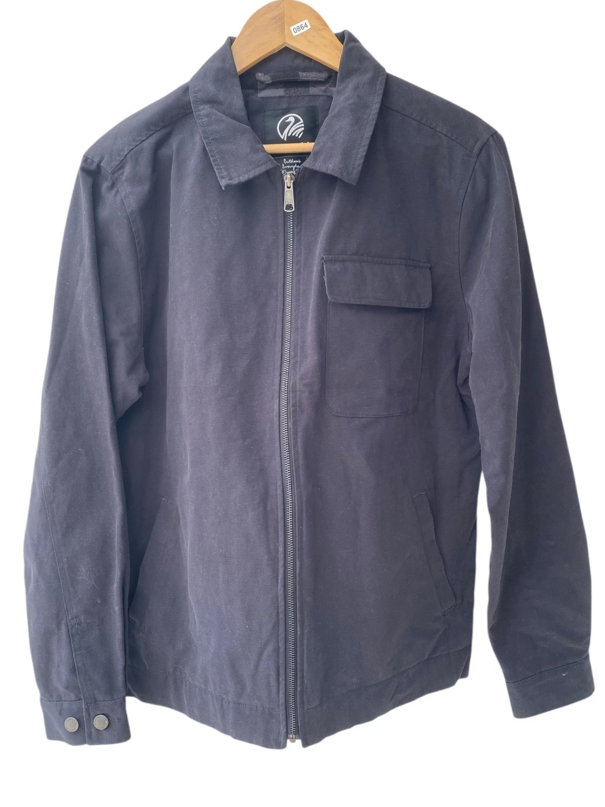 Swanndri Jacket Men's Size Small Navy Blue Full Zip Pocket Outdoor New Zealand