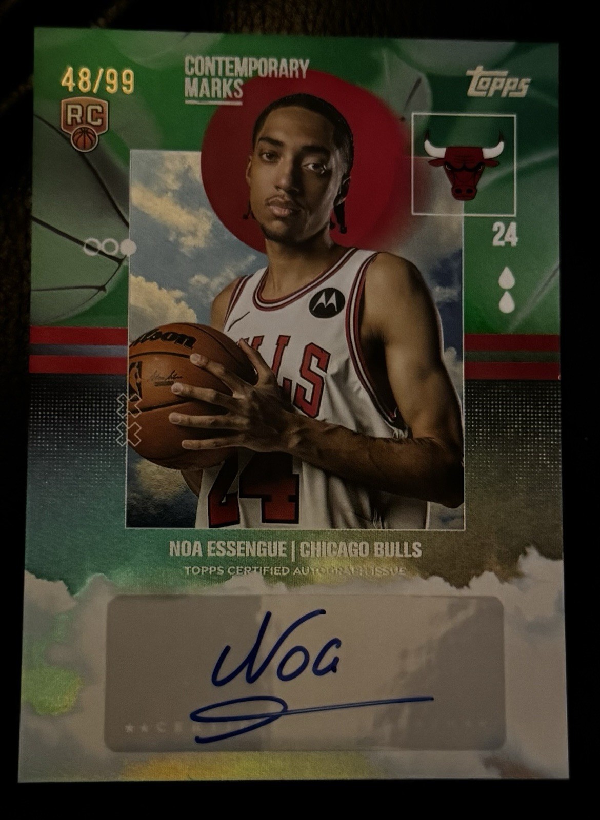 2025-26 Topps - Contemporary Marks Noa Essengue #CM-NE Green Rainbow /99 RC