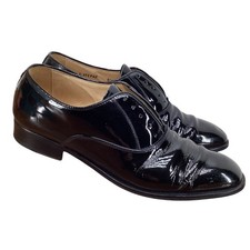 Church's Custom Grade Black Plain Toe Derby Shoes Oxford Wholecut Men's Sz 8.5 M